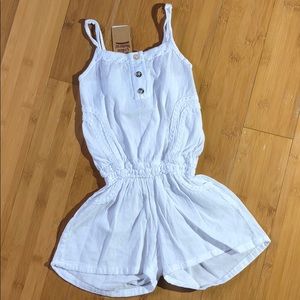 NWT Cotton Natural Girls Milano romper white 2